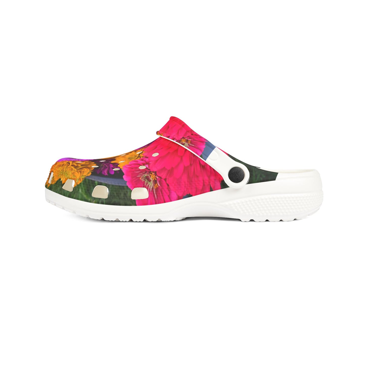 Flowers Feed Folks Floral Garden Clogs