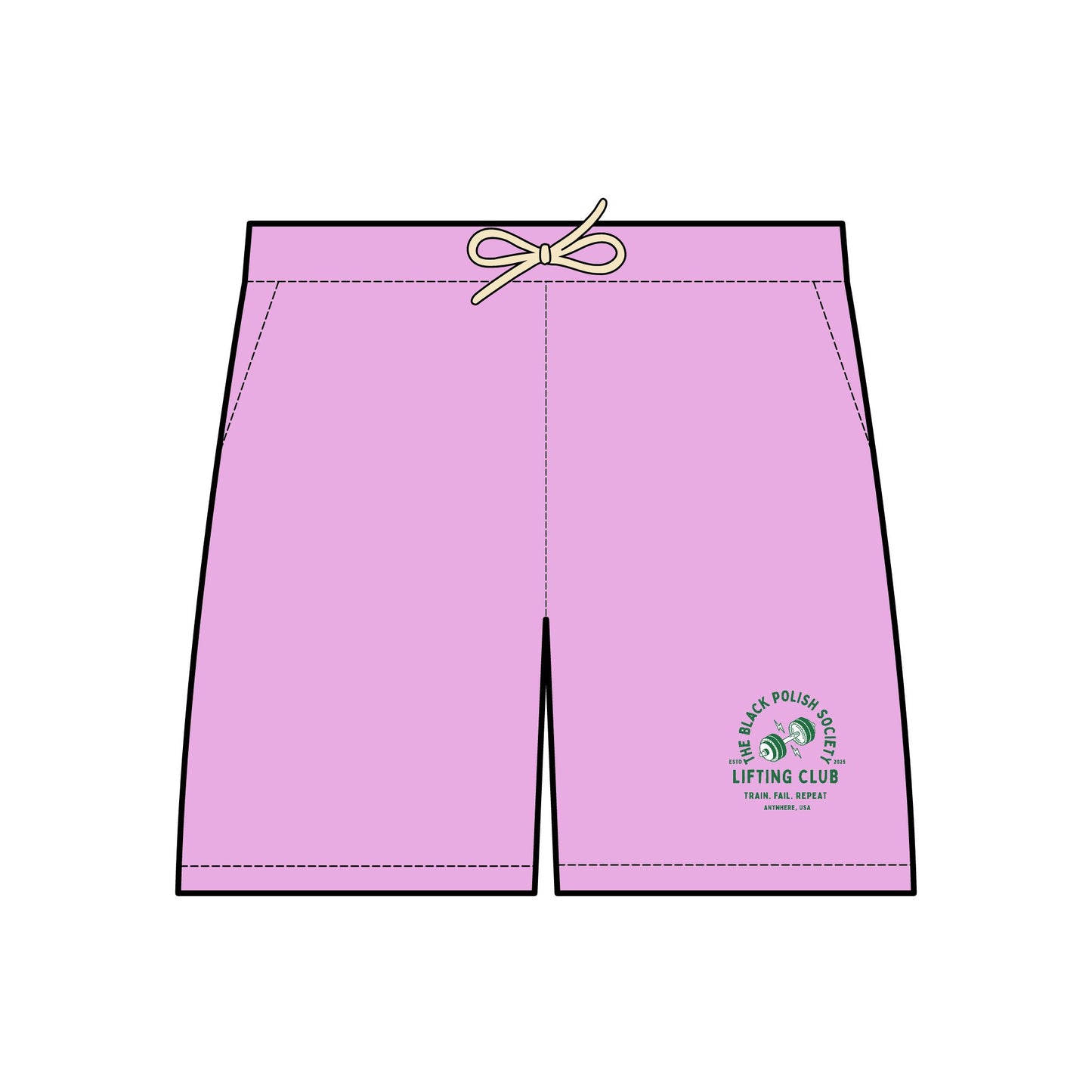The Black Polish Society Lifting Club COMFY COTTON LINE Unisex Sweat Shorts