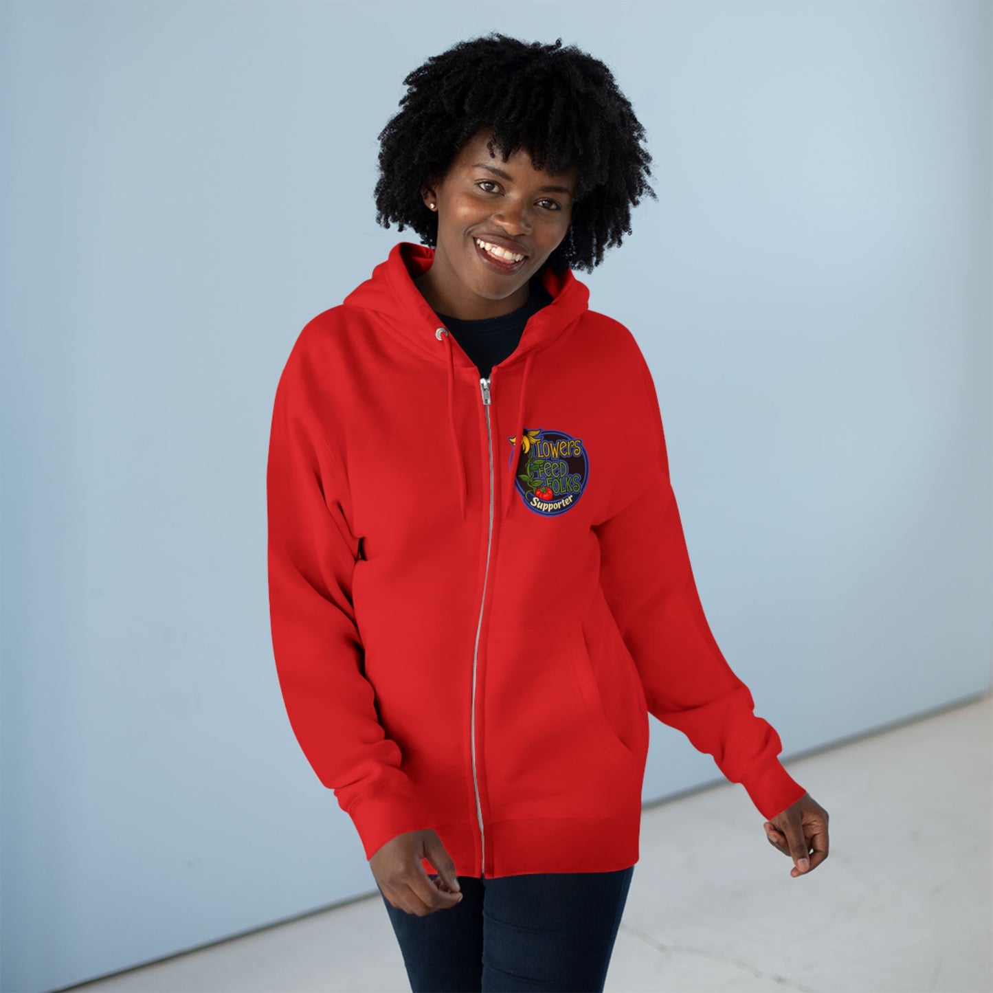 Flowers Feed Folks Zip Hoodie