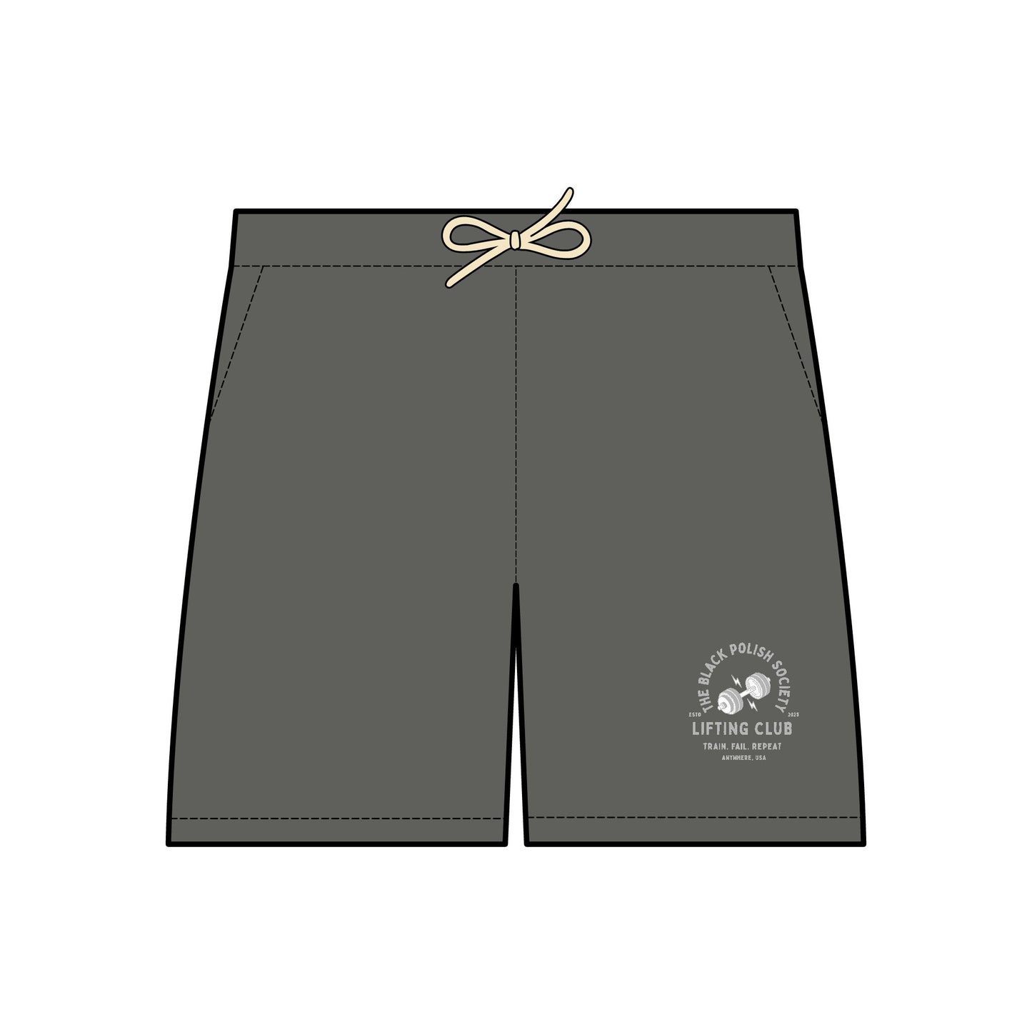 The Black Polish Society Lifting Club COMFY COTTON LINE Unisex Sweat Shorts