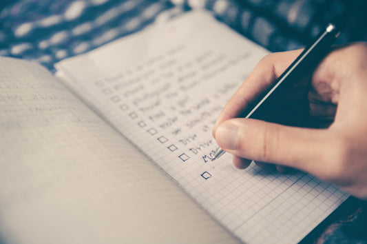 A to-do list being filled out