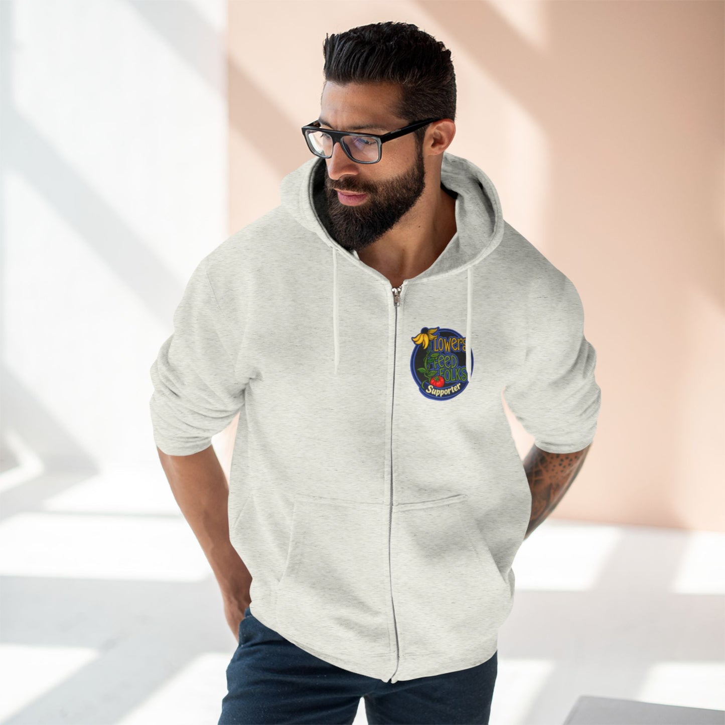 Flowers Feed Folks Zip Hoodie