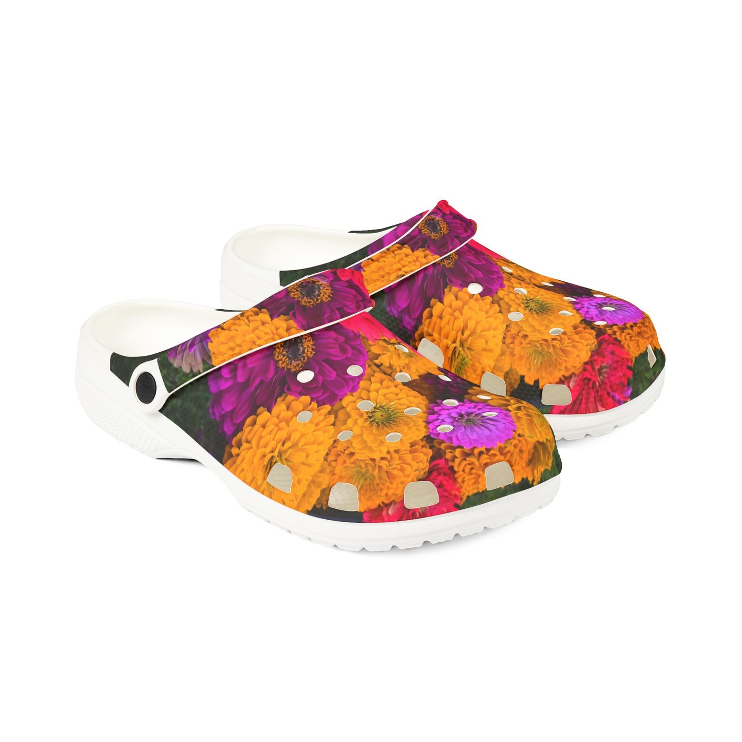 Flowers Feed Folks Floral Garden Clogs