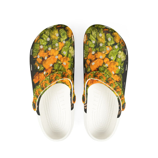 Flowers Feed Folks Pepper Garden Clogs