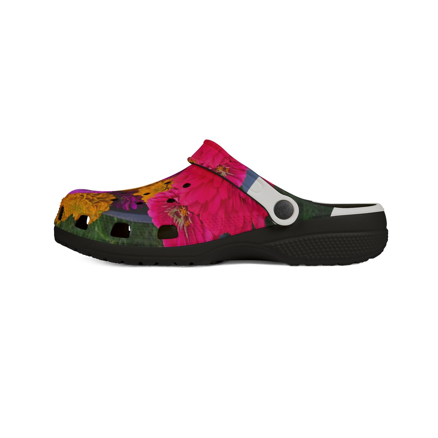 Flowers Feed Folks Floral Garden Clogs