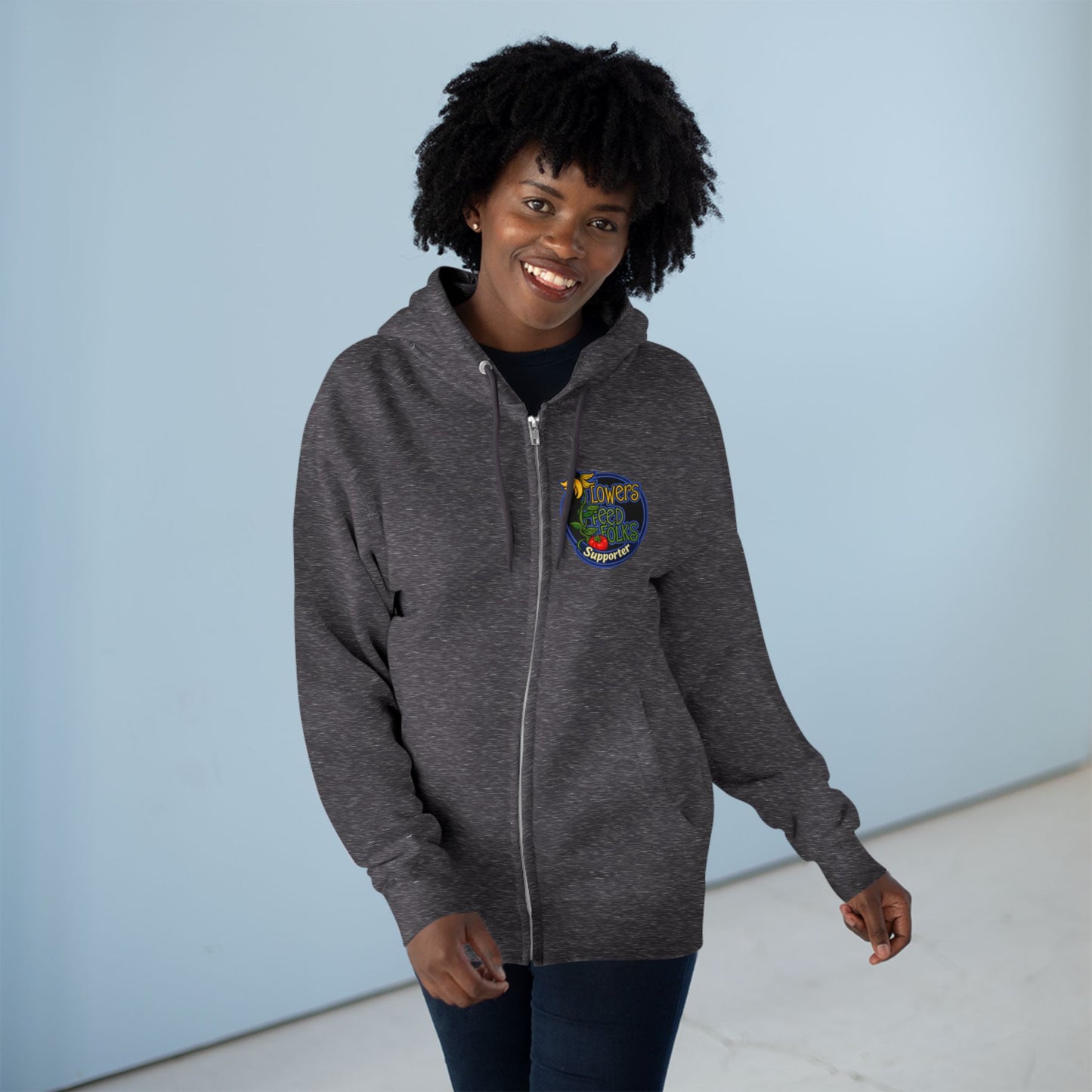 Flowers Feed Folks Zip Hoodie