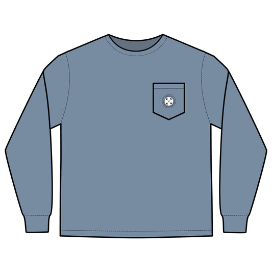 SQUAT, BENCH, DEADLIFT, POWERLIFTING LONGSLEEVE TSHIRT W/POCKET