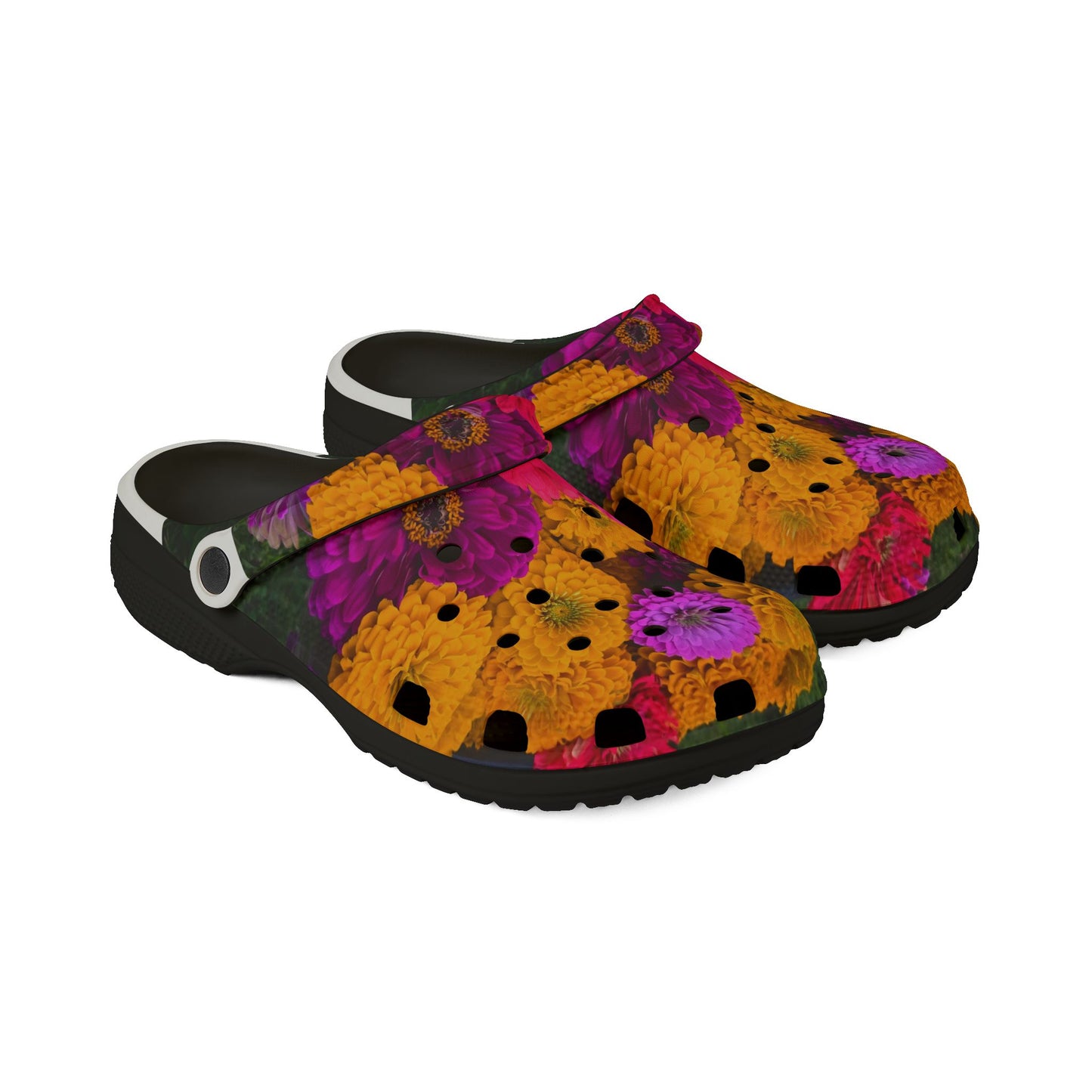 Flowers Feed Folks Floral Garden Clogs