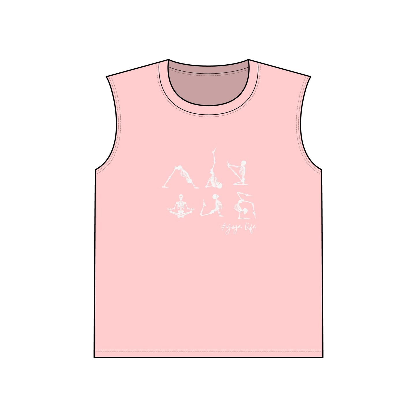Skeleton Yoga Pose Muscle Tshirt