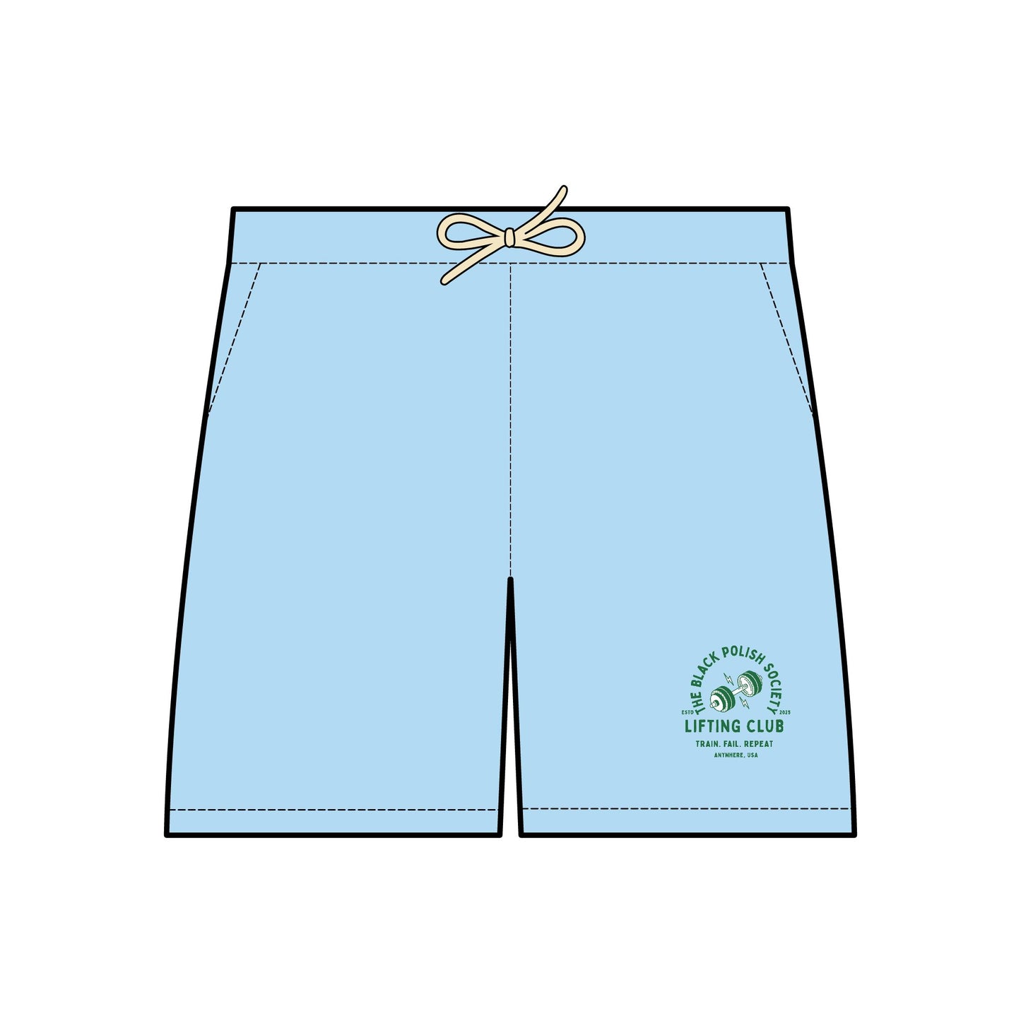 The Black Polish Society Lifting Club COMFY COTTON LINE Unisex Sweat Shorts
