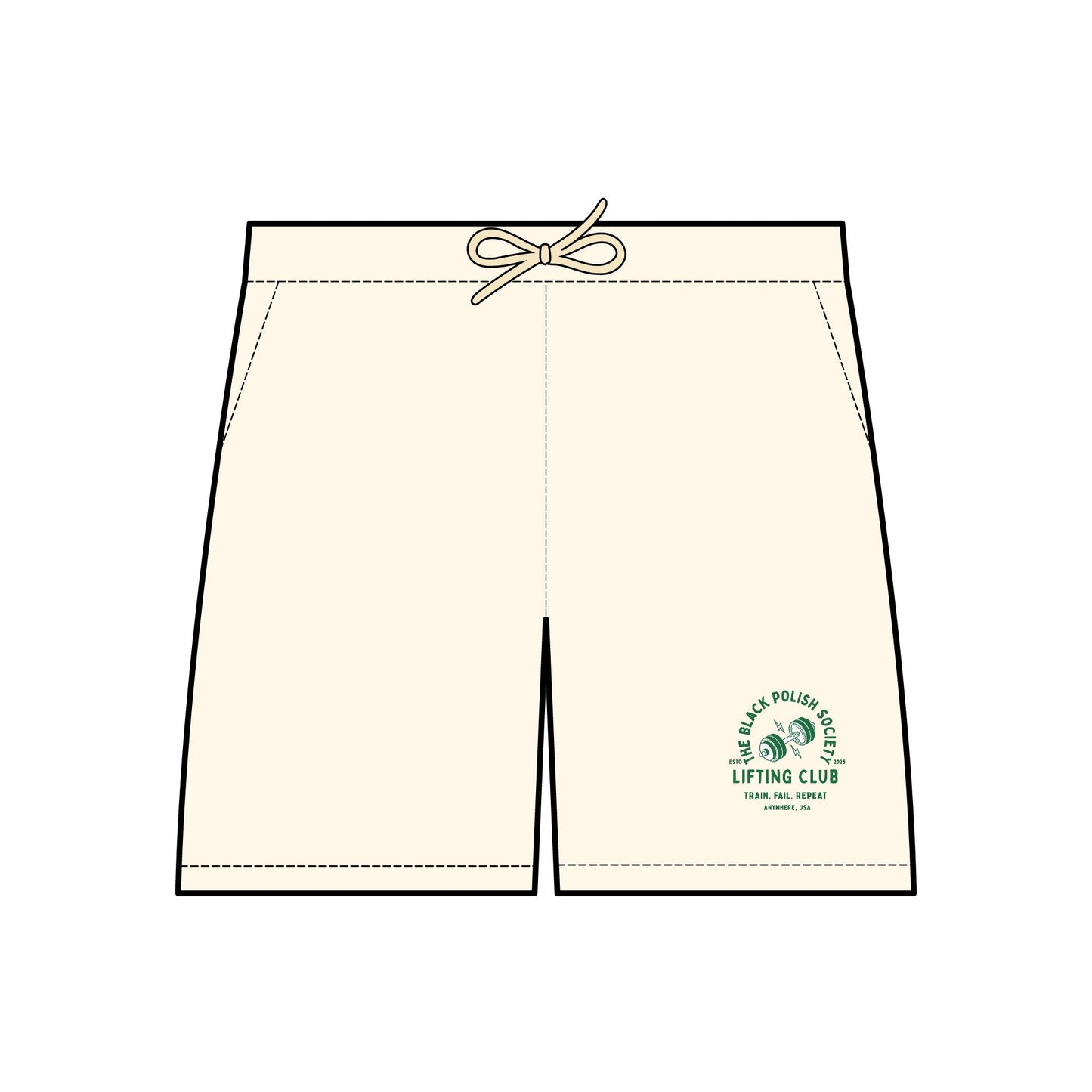 The Black Polish Society Lifting Club COMFY COTTON LINE Unisex Sweat Shorts