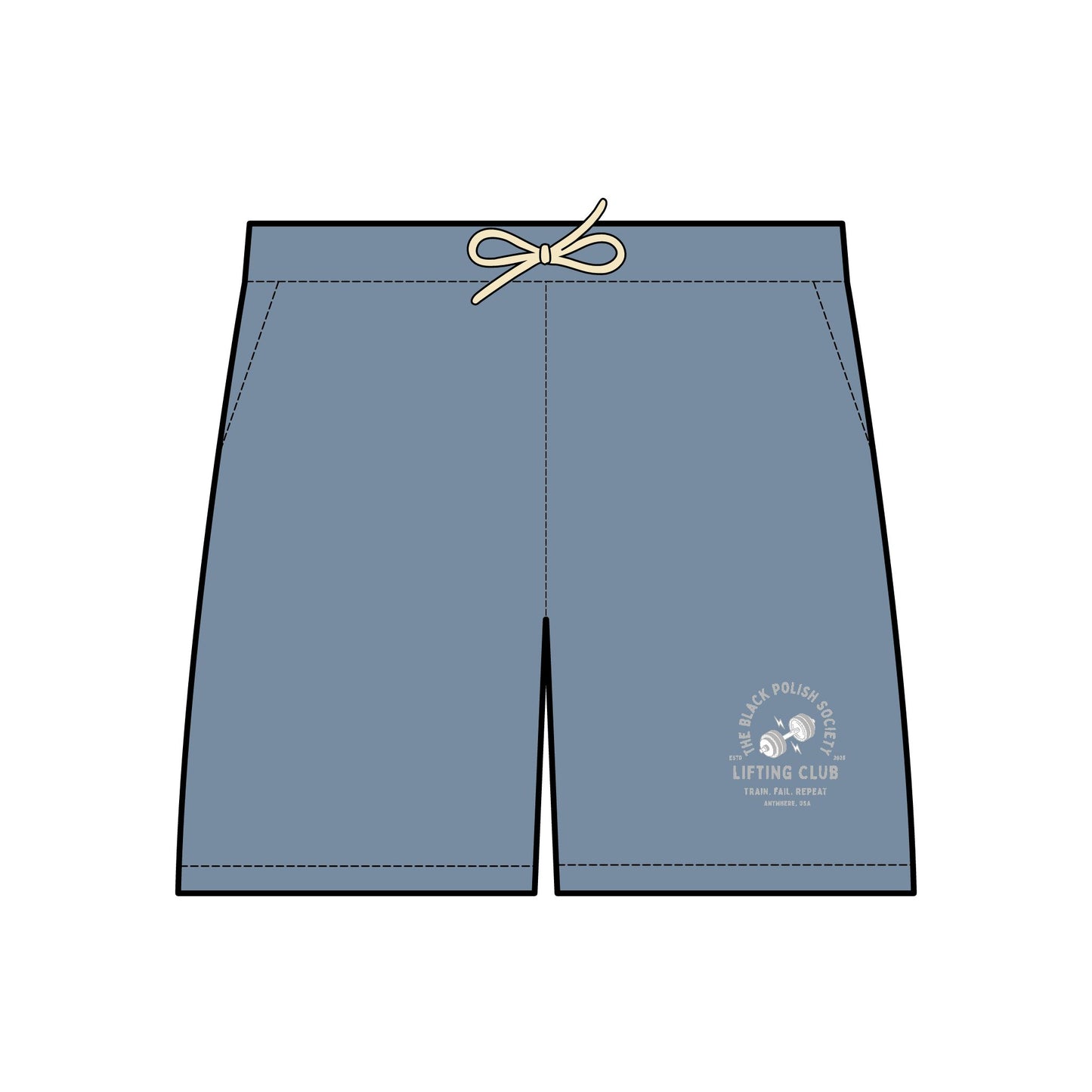The Black Polish Society Lifting Club COMFY COTTON LINE Unisex Sweat Shorts