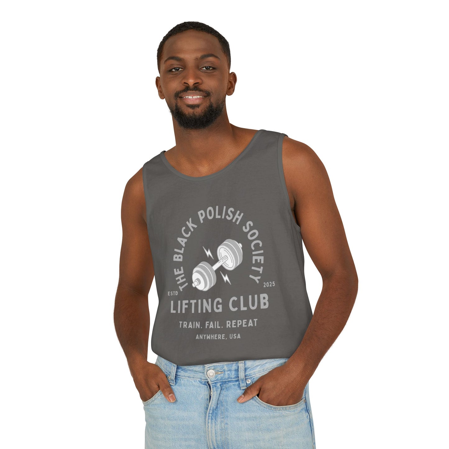 The Black Polish Society Lifting Club COMFY COTTON LINE Unisex Tank Top